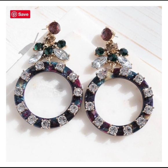 🎉HP🎉 Multi Color Rhinestone Earrings - Picture 4 of 5